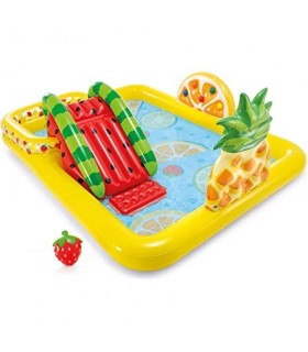 Intex Piscina inflable con  Centro de juegos frutas con tobogán y pulverizador