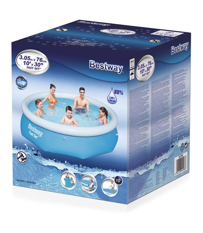 Bestway - Piscina Inflable Redonda Fast 305x76cm