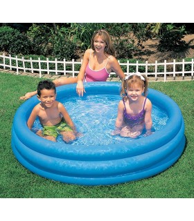 INTEX - Piscina inflable circular celeste 3 anillos 168 x 38 CM