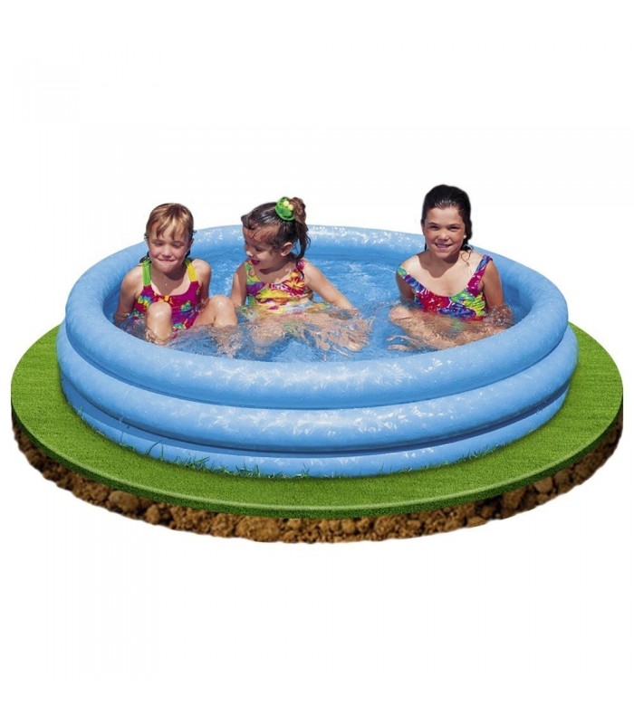 INTEX - Piscina inflable circular celeste 3 anillos 168 x 38 CM