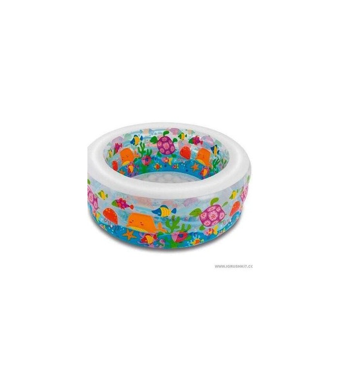 Intex - Piscina Inflable modelo acuario Base acolchada