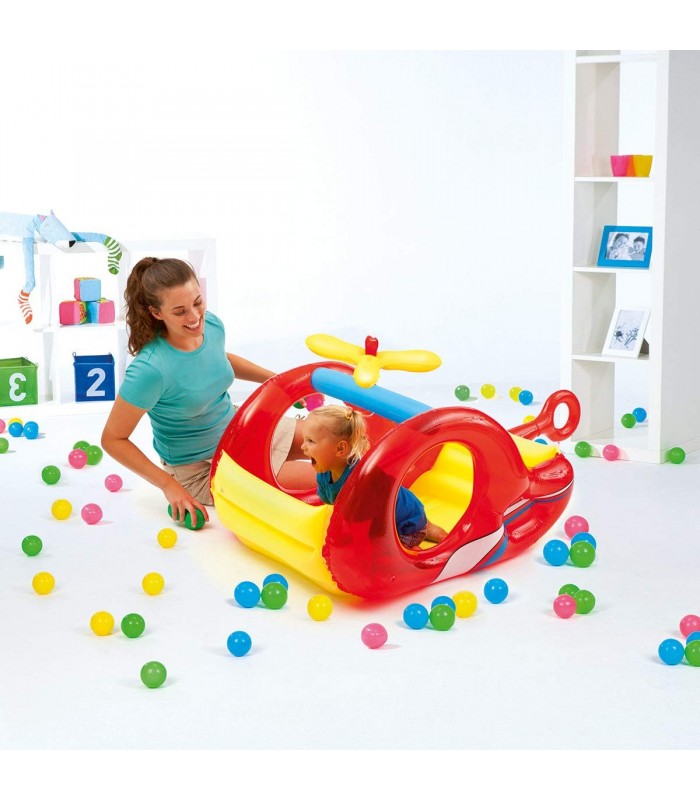Bestway - Piscina de Bolas Inflable Helicóptero 132x79x68 cm