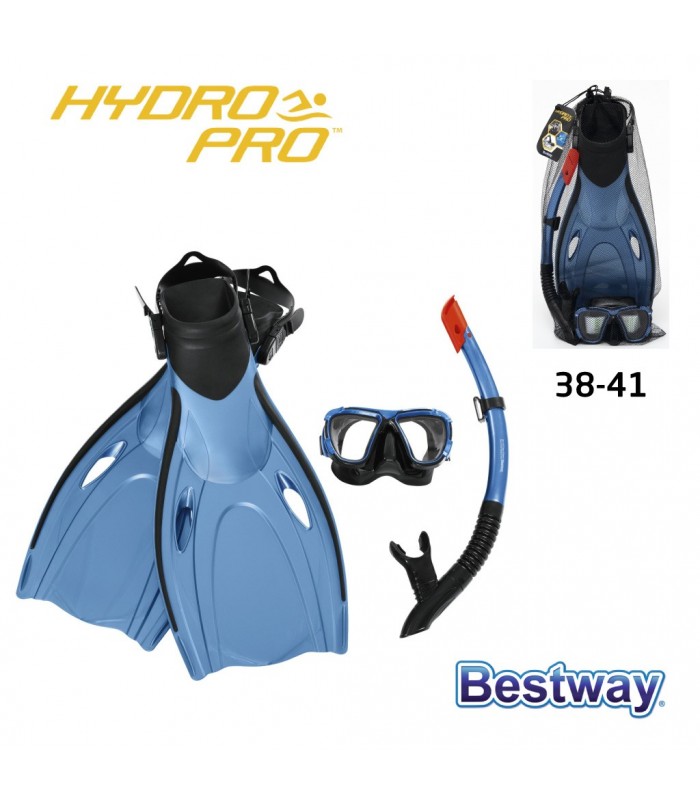 Set de Buceo,Máscara, Tubo, Aletas Plomo Bestway 25044