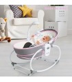 Silla Mecedora y Moisés 5 en 1 de Lujo - ROSADO