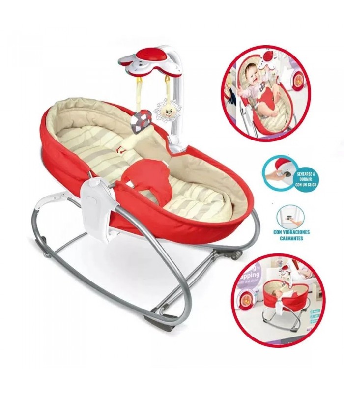 Mecedor Portátil 3 en 1 ROCKER NAPPER - ROJO