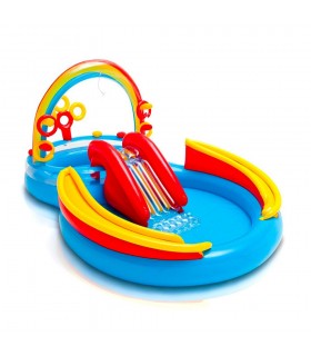 Intex - Piscina Inflable Arcoíris con centro de juegos