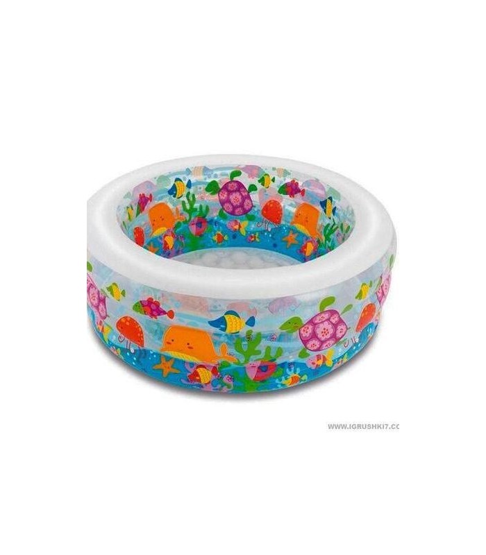 Intex - Piscina Inflable modelo acuario Base acolchada
