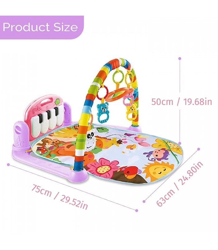 Gimnasio de Bebe con Piano Para Patear Rosado