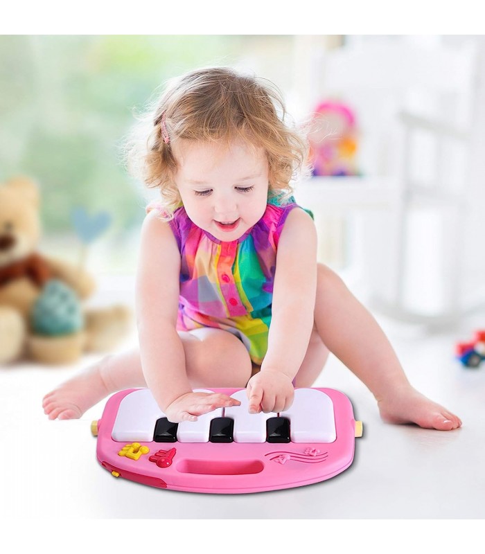 Gimnasio de Bebe con Piano Para Patear Rosado