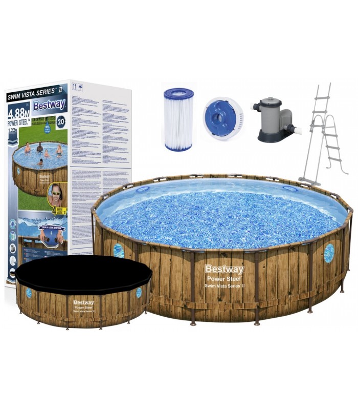 Piscina 488X122M Power Steel Bestway