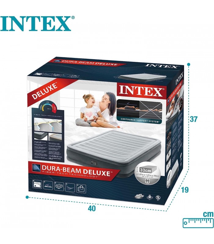 COLCHÓN INTEX DURA-BEAM DELUXE CON BOMBA INTEGRADA