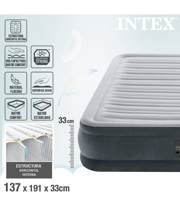 COLCHÓN INTEX DURA-BEAM DELUXE CON BOMBA INTEGRADA
