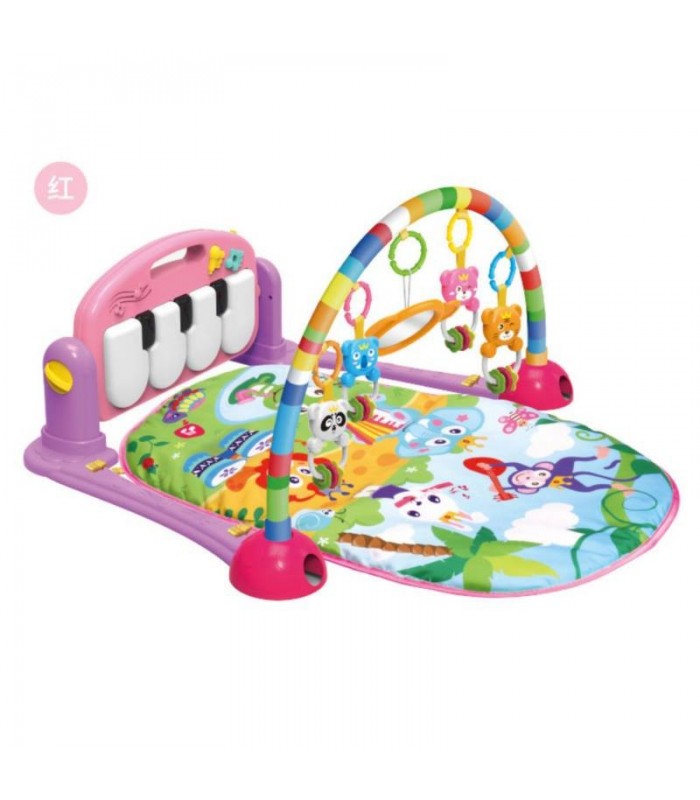 Gimnasio de Bebe con Piano Para Patear Rosado