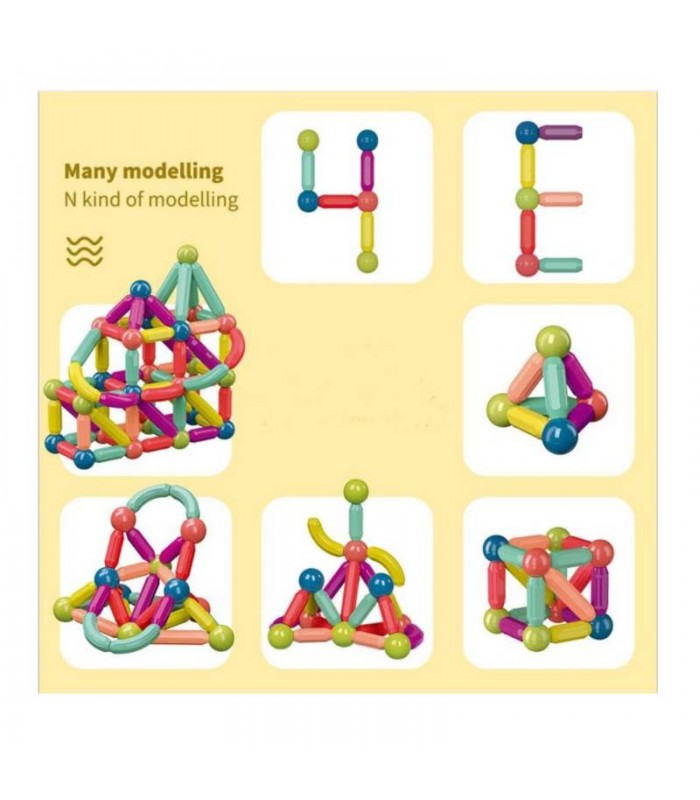 Bloques de construcción magneticos - 72 Pcs