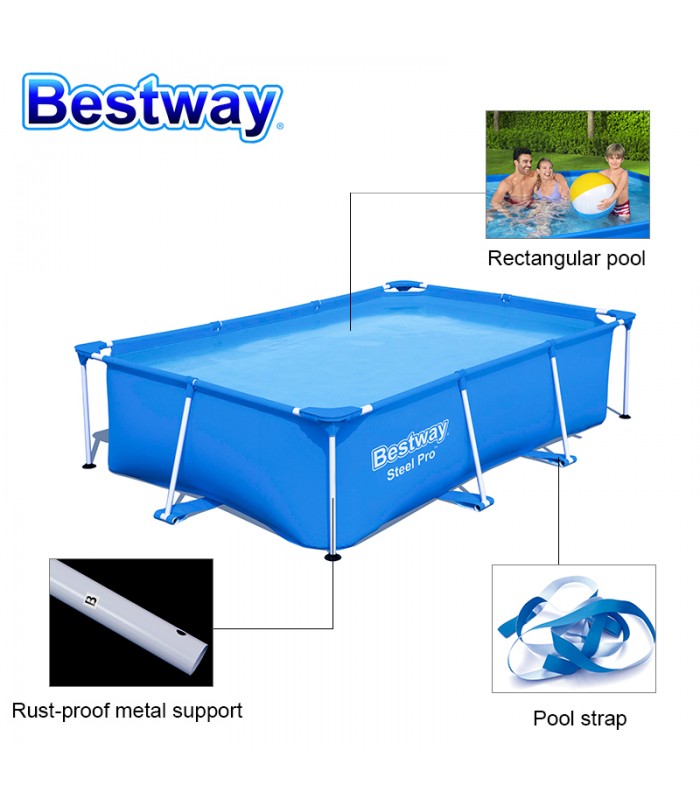 PISCINA ESTRUCTURAL 259X170X61CM RECTANGULAR 2300 LITROS