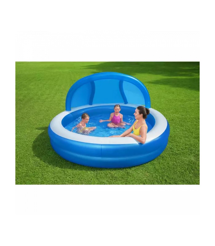 Piscina Familiar con asiento y parasol techo - Bestway