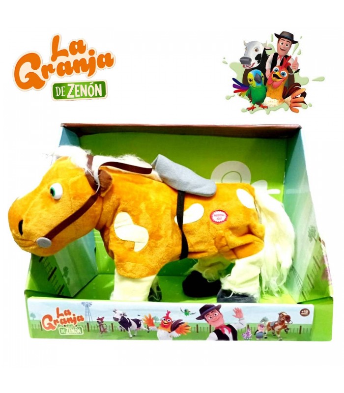 Caballo Percherón peluche musical de la granja de Zenón