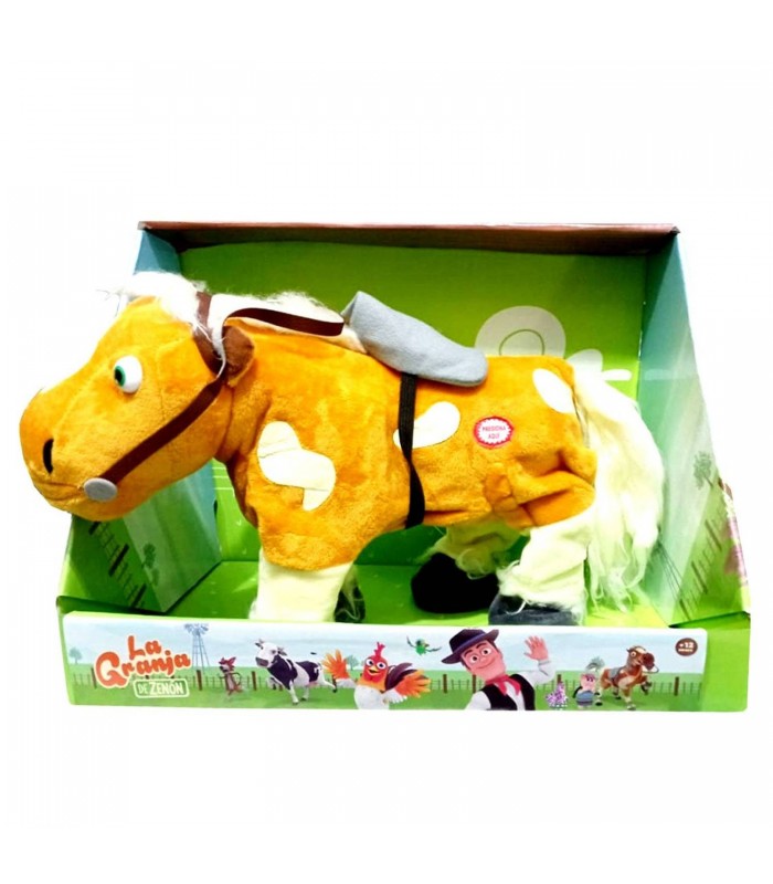 Caballo Percherón peluche musical de la granja de Zenón