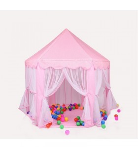 Carpa Castillo armable modelo Princesa tul - Rosado