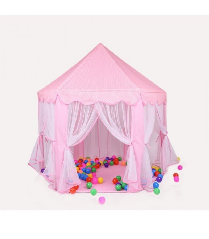 Carpa Castillo armable modelo Princesa tul - Rosado
