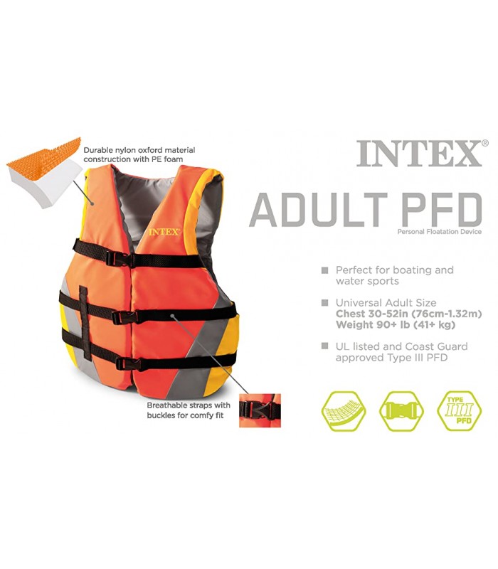 CHALECO SALVAVIDAS INTEX PARA ADULTOS