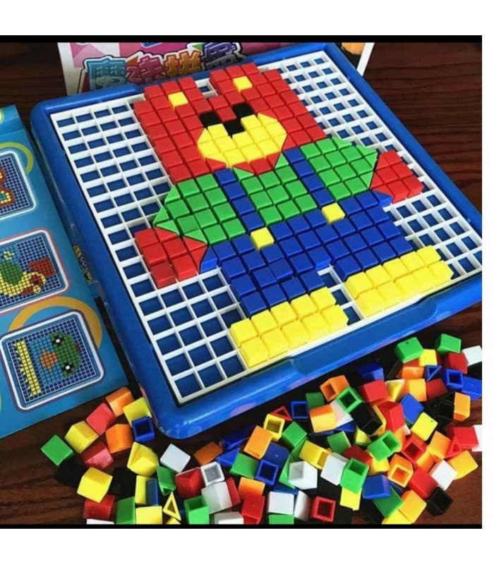 Puzzle Mosaico 490 Piezas Didáctico Con Bandeja Niños
