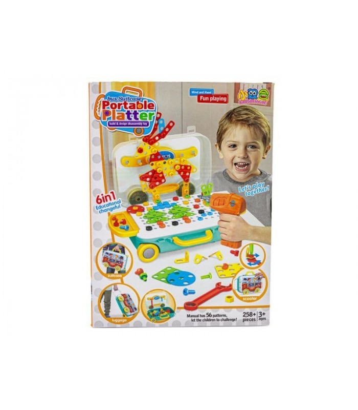 PUZZLE MOSAICO CREATIVO CON DESTORNILLADOR  258 PCS