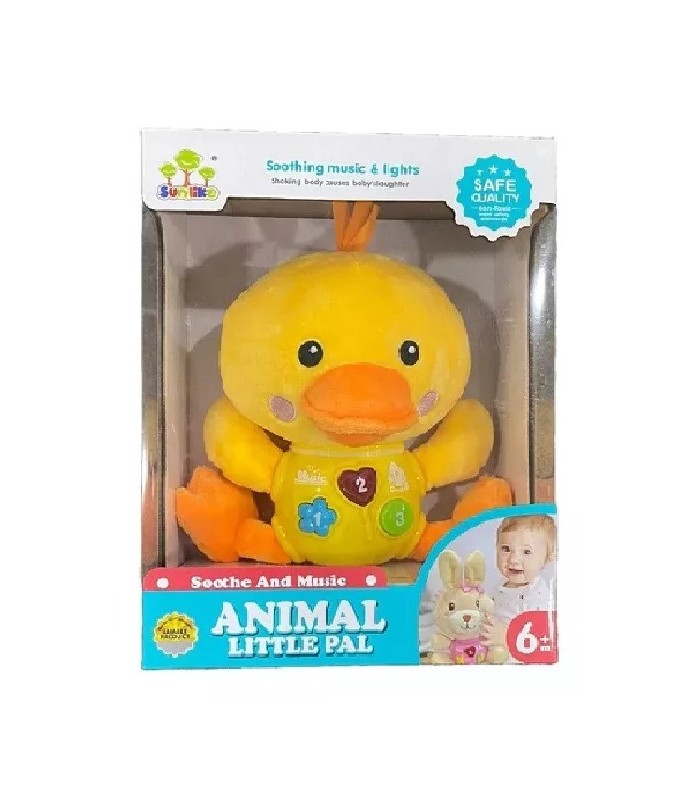 Peluche musical de patito para bebé