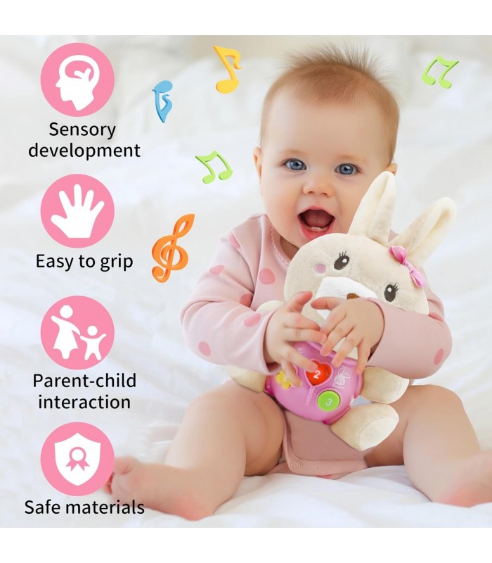 Peluche musical de conejita para bebé