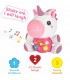 Peluche musical de unicornio para bebé