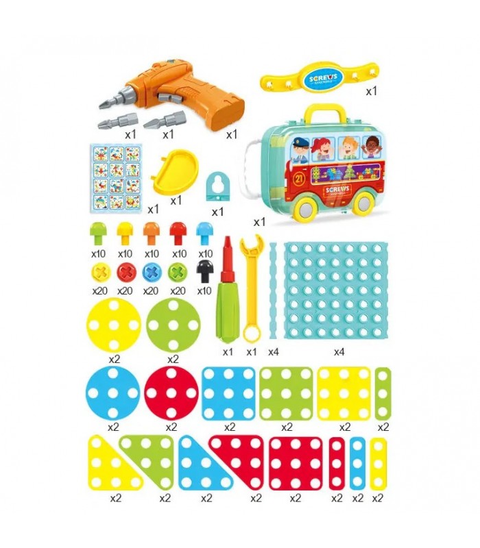PUZZLE MOSAICO CREATIVO CON DESTORNILLADOR 191 PCS