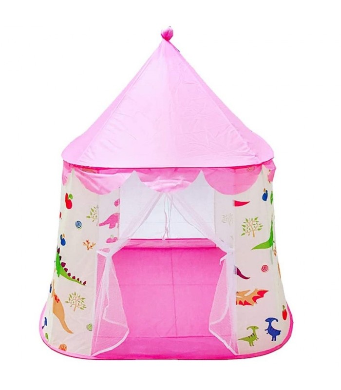 Carpa Casita Armable  Estampado Dinosaurios -  Rosado
