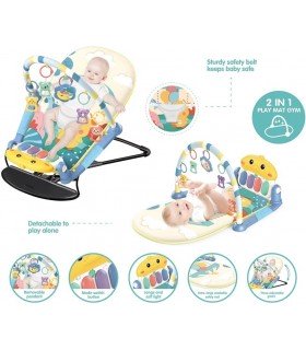 GIMNASIO MULTIFUNCIONAL DIDACTICO MECEDOR PARA BEBE 2 EN 1