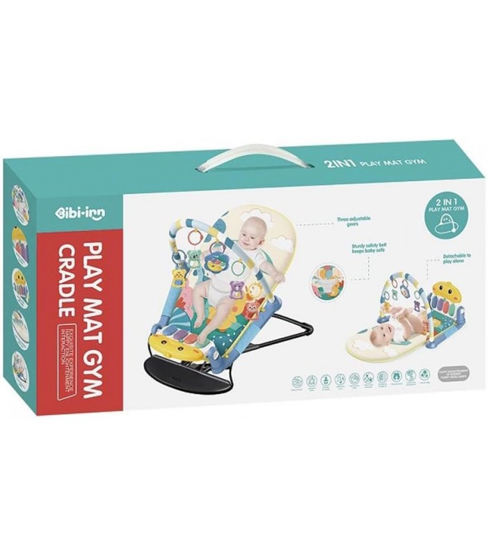 GIMNASIO MULTIFUNCIONAL DIDACTICO MECEDOR PARA BEBE 2 EN 1