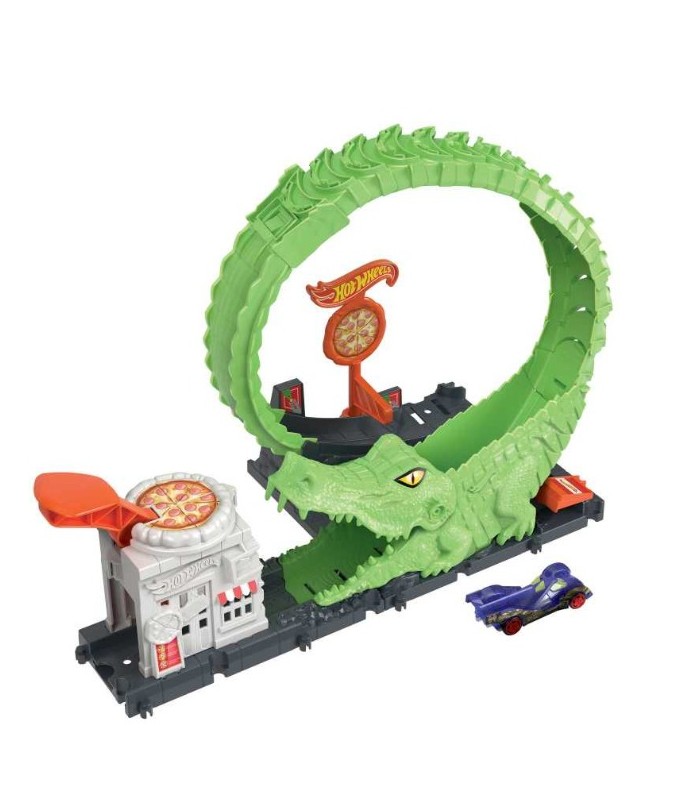 PISTA HOT WHEELS CITY DE JUGUETE NÉMESIS COCODRILO INCLUYE 1 VEHÍCULO WHEELS