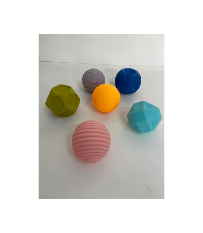 PELOTITAS SENSORIALES CON TEXTURA X6 PIEZAS