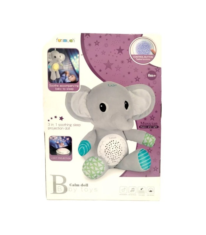 ELEFANTE DE PELUCHE CON PROYECTOR