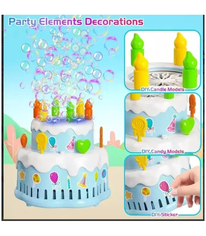 Juguete Torta de Burbujas Automática Happy birthday