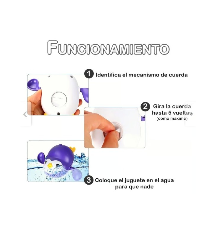 Juguete de Baño Pingüino Nadador - Diversión Acuática
