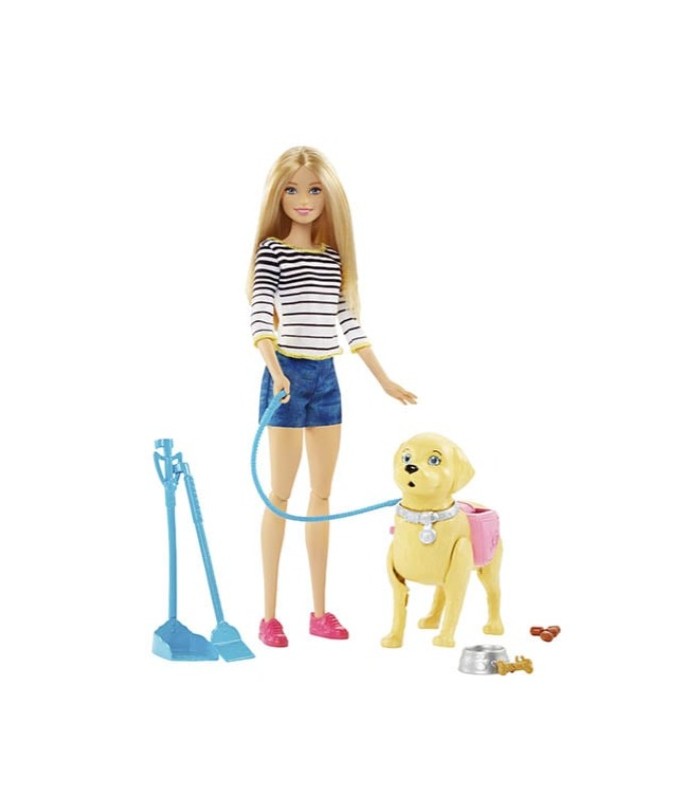MUÑECA BARBIE PASEO PERRITOS