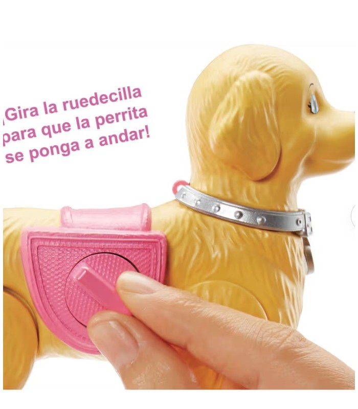 MUÑECA BARBIE PASEO PERRITOS