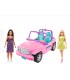 Paquete de muñeca Barbie con vehículo todoterreno y 2 muñecas