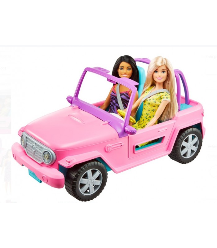 Paquete de muñeca Barbie con vehículo todoterreno y 2 muñecas
