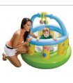 Intex- Corralito  Gimnasio inflable de paredes de malla 130 x 104 cm