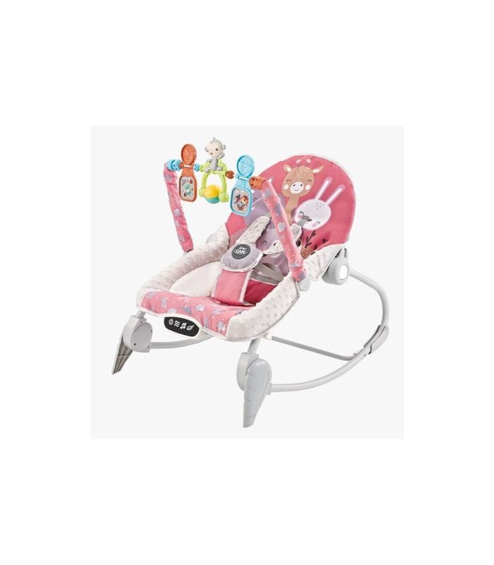 Silla Mecedora Bouncer Baby Cam Táctil Mesa de Comer Rosado 2 en 1