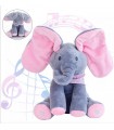 Peluche Elefante Eléctrica Juguetes Bebes, Orejas Plegable