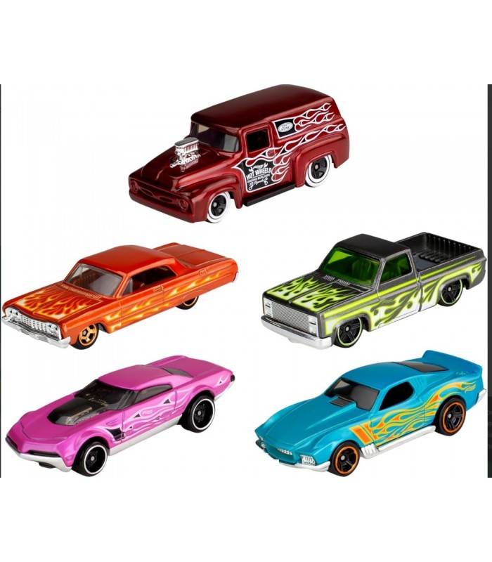 Hot Wheels Hw Flames Paquete De 5