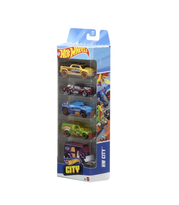 Coches Hot Wheels - Paquete de 5 - Ciudad