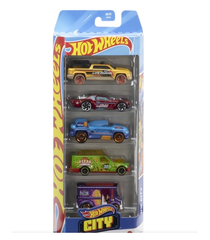 Coches Hot Wheels - Paquete de 5 - Ciudad