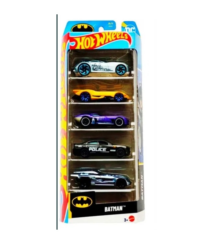HOT WHEELS Paquete de 5 coches Batman